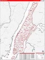 New York, Ny Carrier Route Wall Map